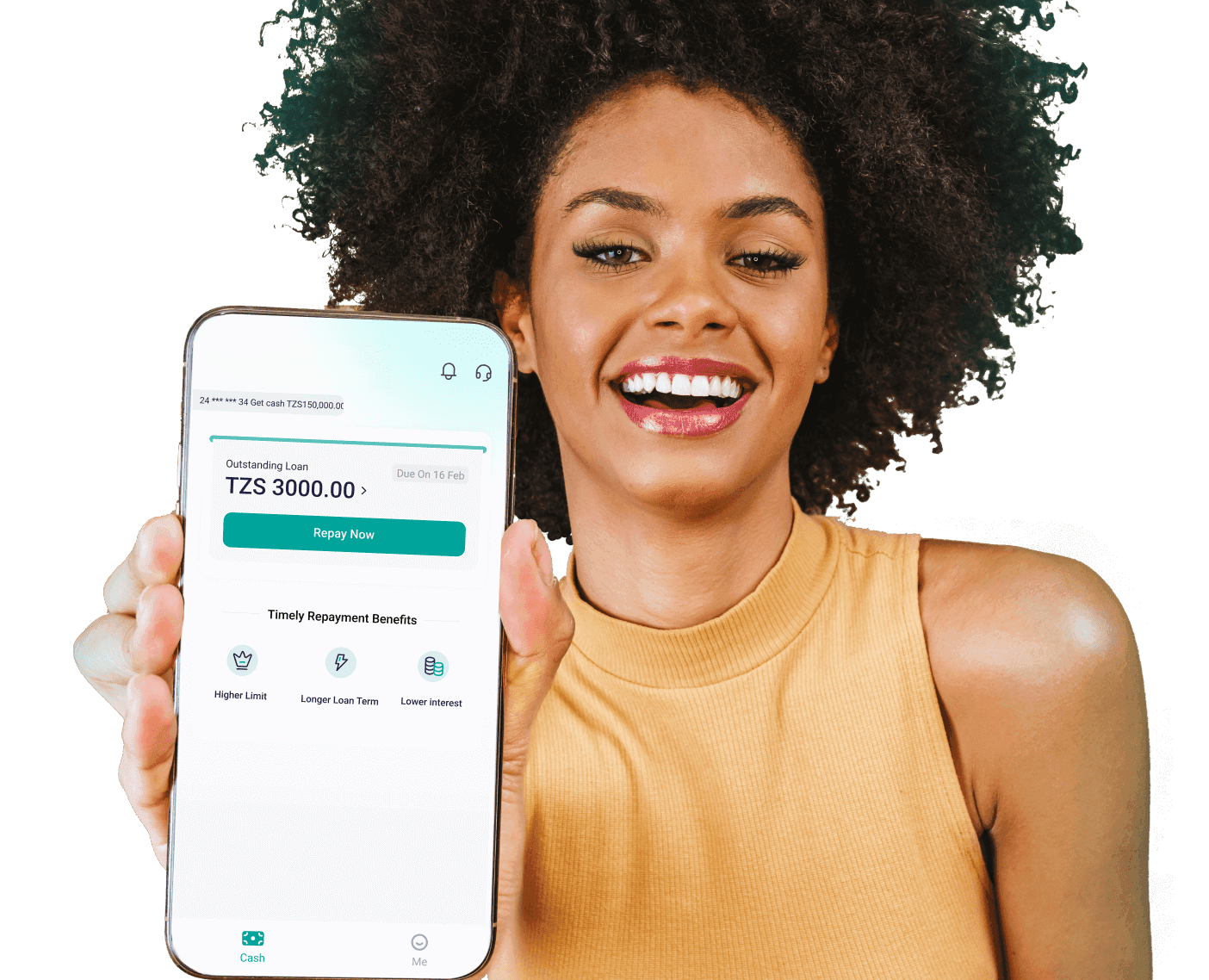 TrustCash app interface